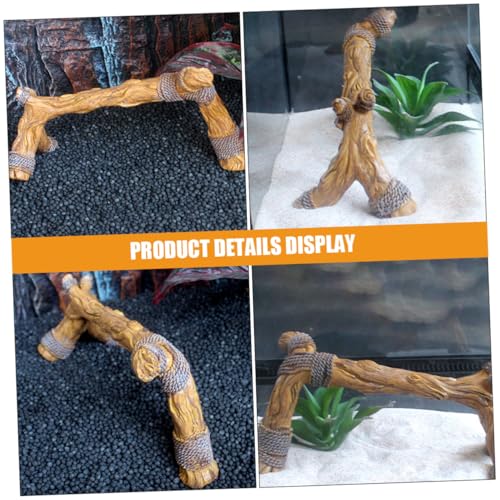 UPKOCH Driftwood Branch for Reptiles Realistic Climbing Decor for Terrariums Snake Habitat and Aquariums for Bearded Dragons Geckos and Chameleons Natural Aesthetic