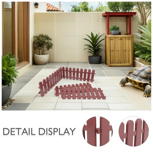 4pcs Outdoor Tortoise Enclosure: Tortoise Playpen Fence Pet Safety Gates - Fencing for Reptiles Rabbits and Small Animals Easy Setup