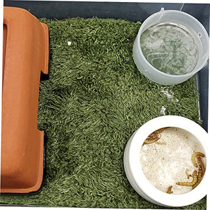 BESPORTBLE Reptile Moss Carpet for Terrariums Fake Grass Mat for Lizard Tanks Tortoise Bedding and Amphibian Habitat Moisture Retaining Cushion for Reptile Enclosures