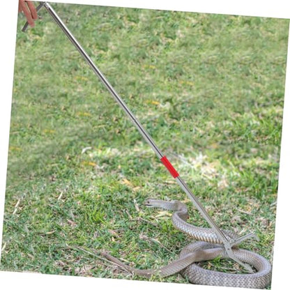 Folding Stainless Steel Snake Trap Clamp Safe Snake Catch Tool with Lock for Reptile Handling