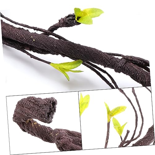 BESPORTBLE 1m Artificial Rattan Reptile Vines for Terrarium Bendable Simulation Climbing Plants Decor for Bearded Dragon Lizard Snake Pet Habitat
