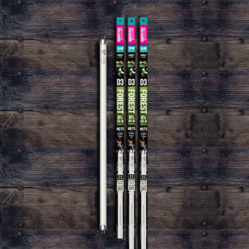 Arcadia Reptile D3 Forest T5 UVB Lamp 6% (54W) - High Output Flicker-Free UVB Tube for Forest Species, Full Spectrum Daylight, 12-Month Lifespan, Reptile Tank Accessories for Gecko, Snake, Turtle - size: 46 in (54 watt)