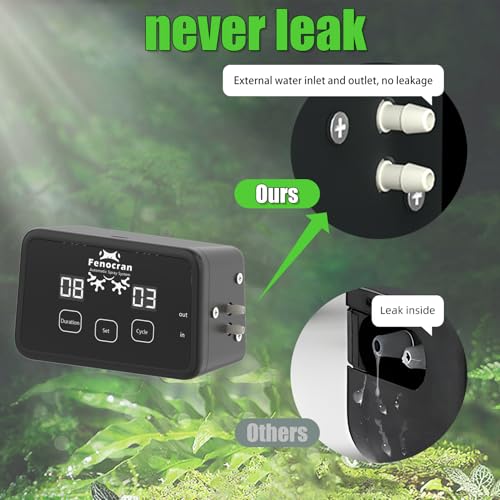 Fenocran Automatic Reptile Mister System, Reptile Humidifiers Smart Misting System, Chameleon Mister Automatic