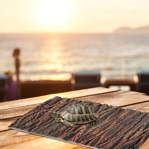 Alipis Aquarium Background Board and Lifelike Oak Bark 3D Decorative Landscape Panel for Fish Tanks and Reptile Terrariums, Ultra-Thin Pu Material Suitable for Turtle and Bearded Dragon