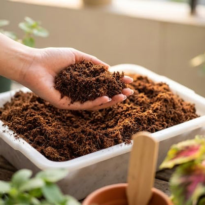 Coco Coir Brick - Low EC & pH Balanced, Compressed Organic Coconut Fiber Potting Mix for Indoor Outdoor Plants, Seed Starting, Hydroponics & Reptile Bedding(11.2lb) - size: 8Pcs