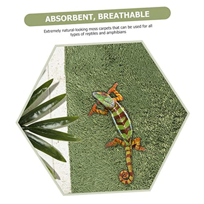 BESPORTBLE Household Reptile Carpet Mat Washable Terrarium Bedding for Lizard Gecko Snake and Tortoise Durable Easy to Cut and Comfortable Crawl Space for Pets