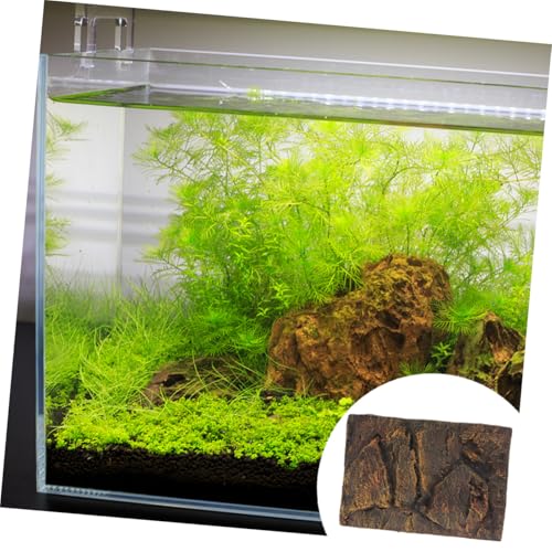 3D PU Material Reptile Tank Background Board 2pcs Turtle Aquarium Decorative Panel for Snake Habitat and Fish Tank Decoration