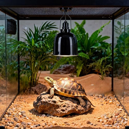 Yosoo Health Gear Reptile Heat Lamp Fixture, Deep Dome 250W E27 UVA UVB Basking Light for Lizards Turtles Terrarium, Clip-On Design