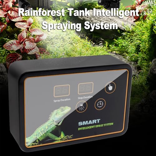 Yoidesu Reptile Smart, Automatic Misting System with Timer and 360 Adjustable Nozzles, for Terrariums Chameleons Frogs Turtles Lizards Snakes (US Plug)