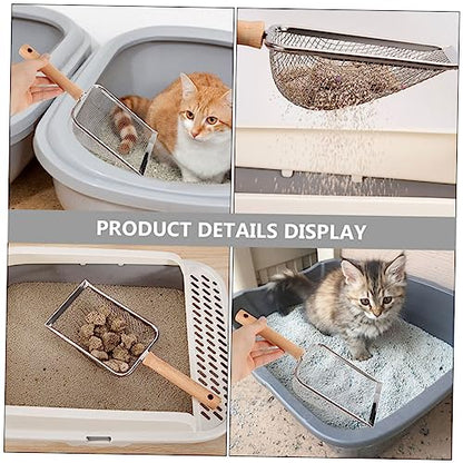 Abaodam Reptile Litter Scoop with Handle Fine Mesh Sifting Tool for Easy Cleaning of Reptile Waste for Reptile Owners