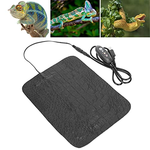 USB Powered Reptile Heating Pad 7.5W/8.5W Small Heat Mat for Tortoise Lizard Crab Under Tank Terrarium Heater - size: S