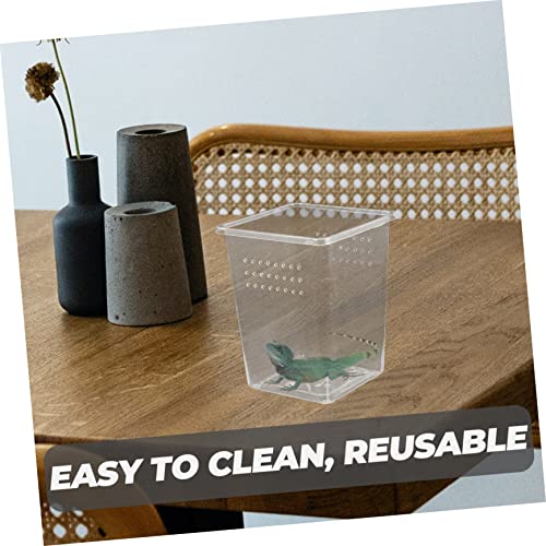 Toddmomy 3pcs Practical Enclosures for Tarantula Transparent Spider Breeder Boxes Ventilation for Small Animals Feeding Habitat for Reptiles and