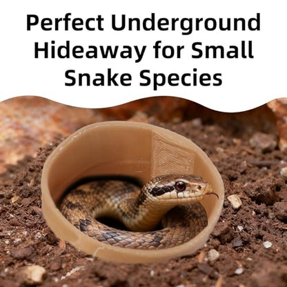 Reptile Underground Corner Cave Viewing Hide Lizard Hognose Leopard Snake Gecko Hideout Habitat Tank Enrichment Reptile Decoration Accessories Toys Ornaments Supplies