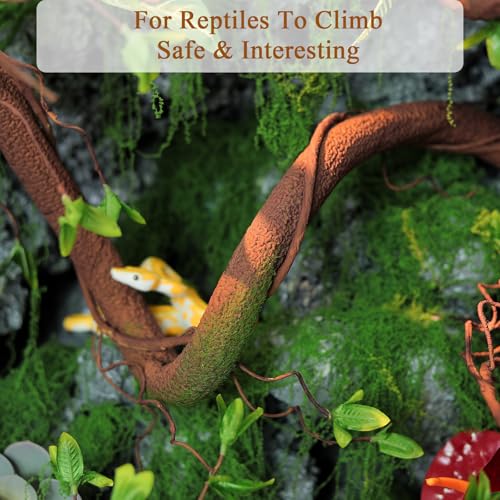 Bendable 63in Artificial Tree Twigs Cane Wood Vine Branches Fake Plants Trunk Garland with Leaves for Home Wedding Garden Wall Hanging Mantel Christmas Thanksgiving Day Decoration