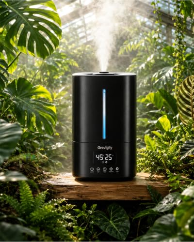 5L/1.32 Gal Reptile Fogger Humidifier with Smart Humidity Control & Dual Hose | Automatic Terrarium Mister with Remote & Touch Panel, Quiet <35dB, Auto Shut-Off for Amphibians,Vivariums, Plants