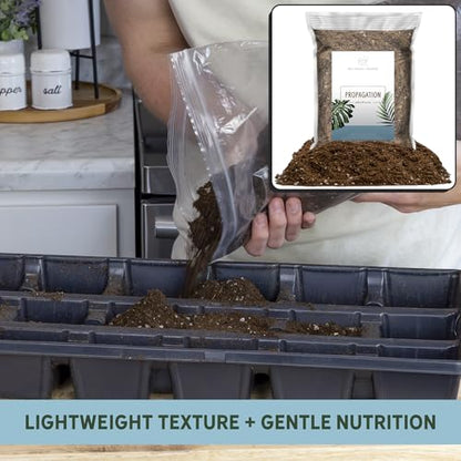 Planting Mix for Plant Propagation (4 Quarts), Hand Blended Soilless Mix for Propagating Plants, House Plants, and More - size: 4 Quarts