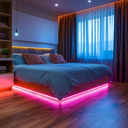 LED Strip Lights 24V COB Pink Dimmable LED Lighting 16.4ft (Kit) | Bright, Dotless High Density 7.2/m, 8mm Width Cuttable Flexible, Home DIY Commercial Decoration - color: Pink (Kit)