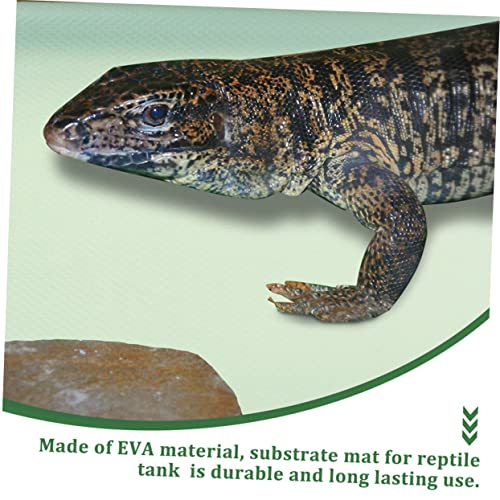 POPETPOP Reptile Carpet Bedding Mat for Terrarium Non Slip Substrate Liner for Leopard Gecko Lizard Snake Turtle Eva Material for Comfortable Pet Experience