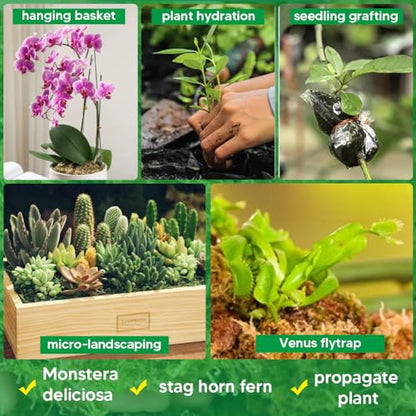 Natural Long Fiber Sphagnum Moss 1196QT for Orchid Potting Mix, and Moss Pole for Plants Indoor. Ideal for Propagating Plants, Maintaining Humidity for Reptiles, Isopods in Paludarium (22 lb) - size: 22 LB