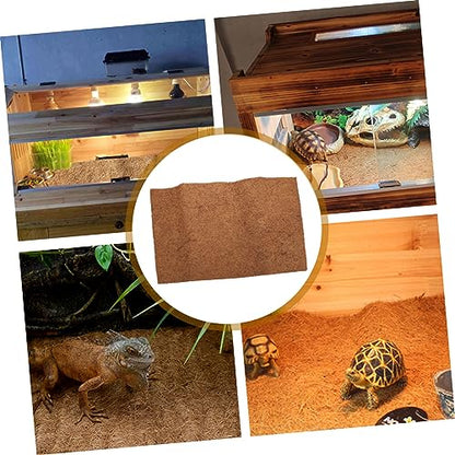 Mipcase Natural Coconut Fiber Reptile Mat Bedding Liner Breathable Substrate for Turtles and Lizards Coconut Coir for Clean and Comfortable Habitat - size: Size 2