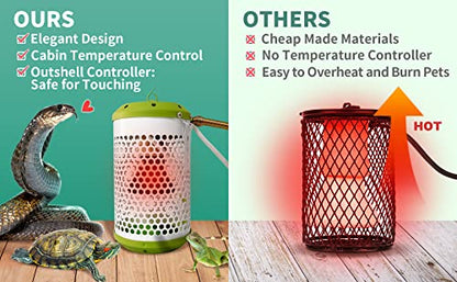 SYSAI Smart Reptile Heater with Auto Temperature Control, Installation Kit and Anti-Biting Line, Design for Chameleon, Snakes, Lizards, Chicks, Amphibian, Turtle and Flower