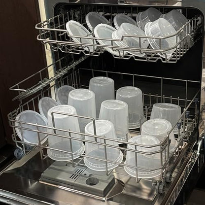 TashiBox 50 Sets 16 Oz Plastic Deli Containers with Lids - Food Storage Containers with Lids - Clear Airtight Meal Prep Containers, BPA Free, Stackable, Leakproof, Microwave and Freezer Safe - size: 16 oz - 50 Containers & Lids