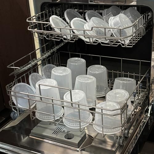 TashiBox 48 Sets 32 oz Plastic Deli Containers with Lids - Clear Airtight Food Storage & Meal Prep Containers, BPA Free, Stackable, Leakproof, Microwave & Freezer Safe - size: 32oz-48sets