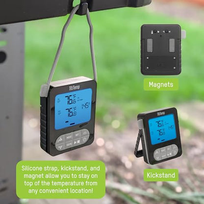 Taylor TruTemp Dual Probe Wired Programmable Meat & Food Thermometer, Digital, Monitor Two Dishes, Baking, Grilling, Roasting, User-Friendly, Backlit, Gray - color: gray