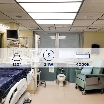 Magnetic Mount 4 Foot LED Tube, 24W, 3600LM Super Bright, 4000K Natural Light, Highbay Panel Troffer Light Retrofit Kit, T8 T10 T12 Fluorescent Replacement, Milky Cover, Easy to install - color: 4ft 4000k Milky