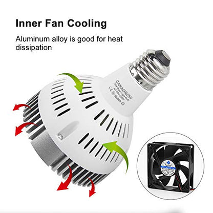 CANAGROW LED Grow Light, 35W Full Spectrum Grow Light Bulb Plant Light for Indoor Plants, Growing Lamps for Hydroponics Greenhouse Succulent Houseplants Vegetable