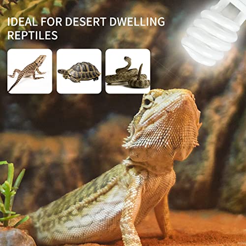 LUCKY HERP Desert UVA UVB Reptile Light Bulb 10.0 26W Compact Fluorescent Lamp - style: UVB10.0 26W