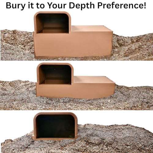 Reptile Humid Hide Box with Lid | Cave Humidity Hide for Leopard Gecko, Hognose Snake, Corn Snake Reptile Underground Lay Box Hideout Habitat Tank Enrichment | Decor Decoration Accessories