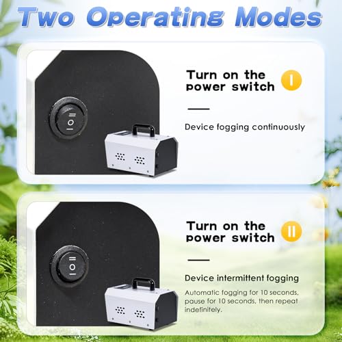 Portable Misting System, Outdoor Misting Cooling System, Misters for Outside Patio, Greenhouse, Garden, Farm, with Booster Pump and 20 Nozzles, The Device Can Regular Intermittent Work