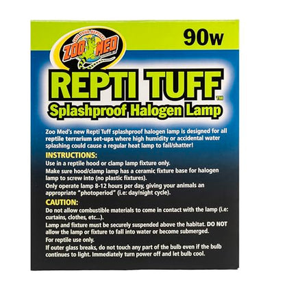 Zoo Med Turtle Tuff Splashproof Halogen Lamp 90 Watts - size: 90 W (Pack of 1)