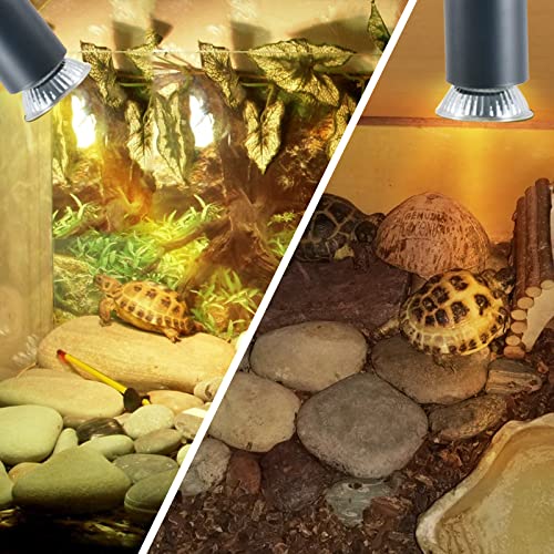 LUCKY HERP 4 Pack 25W UVA UVB Reptile Light Bulbs, Heat Lamp Bulbs for Reptiles and Amphibians, Basking Light Bulb for Turtle, Bearded Dragon, Lizard Heating Use - size: 25*4