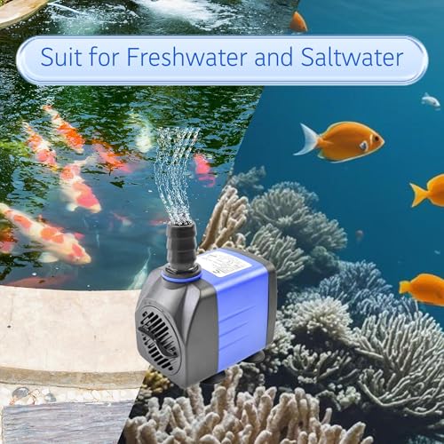 CONQUERALL 10W 158GPH Garden Fountain Pump 4.1ft Transfer Water for Aquarium Pool Waterfall Hydroponic - color: 158gph-10w, size: 1PC