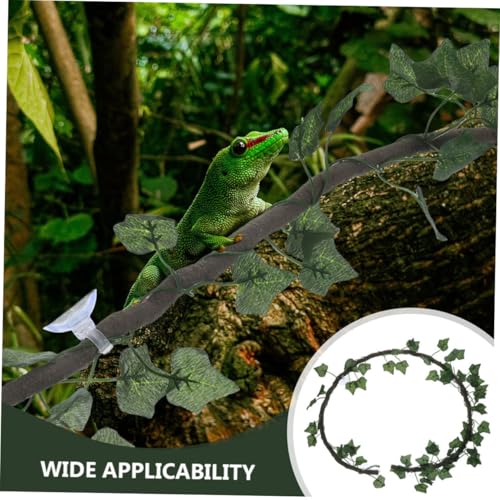 BESPORTBLE Flexible Fake Vine for Reptile Tank Decor Artificial Climbing Plant for Bearded Dragon Snake Gecko and Lizard Habitat 1 Set of Aquarium Vine Decoration Suction Cup