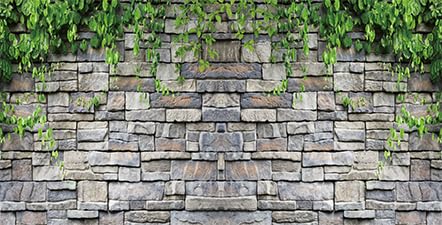 24X12 Inches Reptile Habitat Background, Stone Brick Wall Terrarium Background Decor, Spring Leaves Rock Durable Polyester Background with 8 EVA Double-Sided Tapes - color: grey-01, size: 24X12in/60X30cm