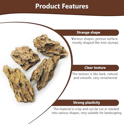 13.2LB Dragon Stone Rock for Aquascaping,Aquarium Decor, Fish Tank Decorations,4-10 Inches Natural Ohko Stone for Fish Tank Landscaping - size: 13.2 Pounds