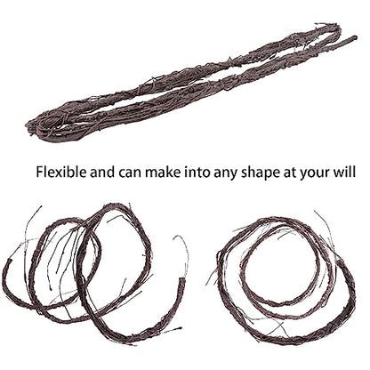 118" Flexible Medium Artificial Fake Reptile Climb Plants Tree Branches Twigs Cherry Blossom Cane Wall Hanging Wreath Fall Tree Trunk Stem GrapeVines Garland Garden Halloween Jungle Mantel Decoration - size: Medium
