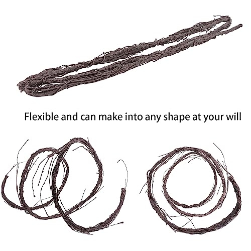 118" Bendable Artificial Grapevines Garland Tree Branches(M) | Flexible Fake Reptile Climb Plants Twigs Cherry Blossom Wall Hanging Wreath Tree Trunk Halloween Jungle Mantel Decoration - size: Medium