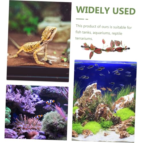 TOYANDONA Flexible Jungle Vines for Reptiles – Bendable Artificial Climbing Branches with Leaves and Suction Cup for Terrarium Habitat Decor for Lizards Snakes and Frogs – 1 Piece