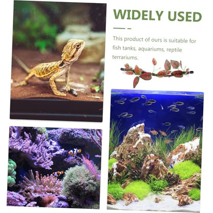 TOYANDONA Flexible Jungle Vines for Reptiles – Bendable Artificial Climbing Branches with Leaves and Suction Cup for Terrarium Habitat Decor for Lizards Snakes and Frogs – 1 Piece