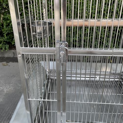 2"X1" The Front Door Safe Lock of Stainless Steel Bird Cage Parrot Cage Access Part