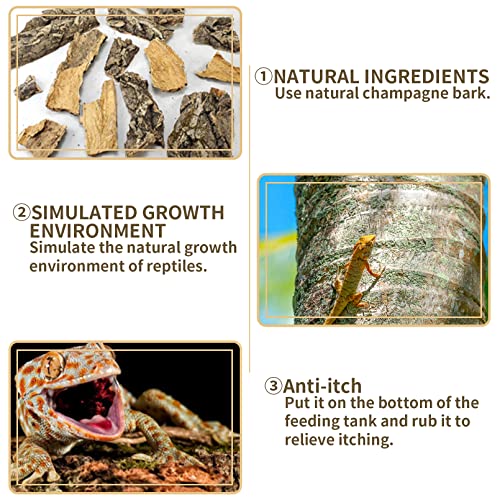 kathson 2PCS 15.7"L x 11.8"W Cork Tile Background Bark Reptile Tank Background Terrarium Backdrop Wall Decor Natural Reptile Climbing Mat for Spider Gecko Lizard Chameleon Bearded Dragon Turtle Snake