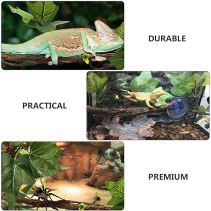 Beaupretty Artificial Reptile Vines with Suction Cups 2pcs Jungle Climber Branches for Terrarium Decoration, Flexible Artificial Tree Vines Suitable for Bearded Dragon and Lizard Habitat