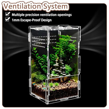 Jumping Spider Enclosure Acrylic Terrarium 8x4x4 - color: Transparency-Basic