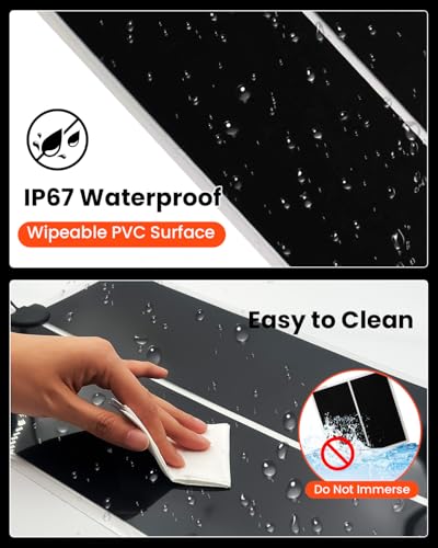 MQ Reptile Terrarium Heat Pad with LCD Digital Aquarium Thermometer, 11 x 16.5in Power Adjustment Under Tank Heater Mat for Pets, Small Animals, Seedling, 20W - size: 20W, 11*16.5 in