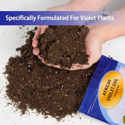 African Violet Potting Soil Mix 2qt, Pre-Mixed Acid Soil Ideal for African Violets to Ensure Optimal Nutrient Uptake and Vibrant Blooms - color: African Violet soil, size: 2QT