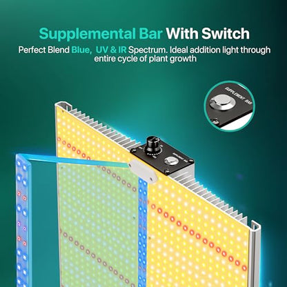 2026 Upgraded SH2000 Led Grow Light,Dimmable Full Spectrum LED Growing Lights with UV&IR for Indoor Plants Increase Yield & Crop Quality, Plant Growing Lamps, for 4x4 Tent - size: SH2000 Dimmable